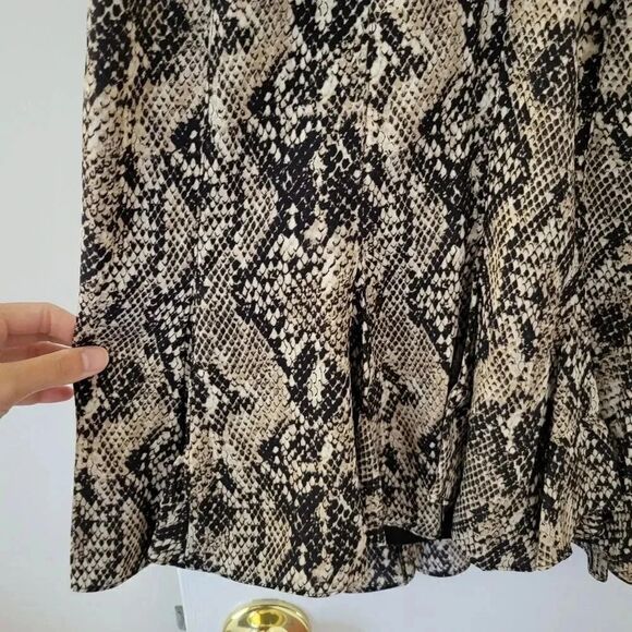 VERONICA BEARD | Ried Snake Print Silk Ruffle Dress 0 - Picture 8 of 13